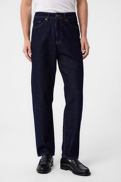 Antioch Dark Blue High Waist Regular Fit Men's Jeans