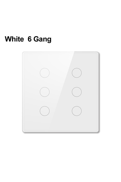 Choice5 مفتاح AVATTO الأبيض ذو 6 أزرار بتقنية الواي فاي، مفتاح AVATTO Tuya ال...