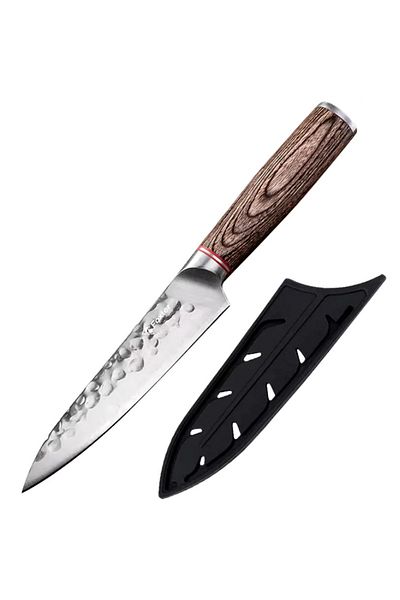 Foxter Finka chef's knife, sharp, 24 cm, steel and wood, ergonomic handle, sheath
