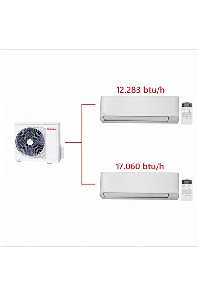 Toshiba 2M Multi Split Klima 12.000+17.000 BTU/h A+++