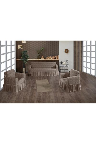 Stylish Home HUSE JAKARD PENTRU CANAPELE 3-1-1 -LIGHT BROWN