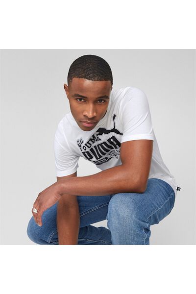 Puma Mens GRAPHICS Icon T-Shirt - White