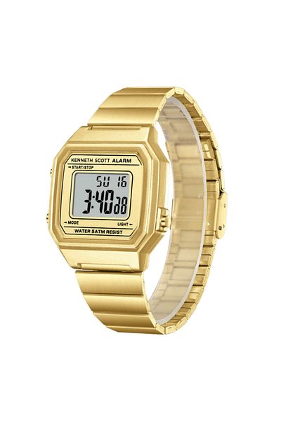 Kenneth Scott Women's Digital Champagne Dial Watch - K25705-GBGC