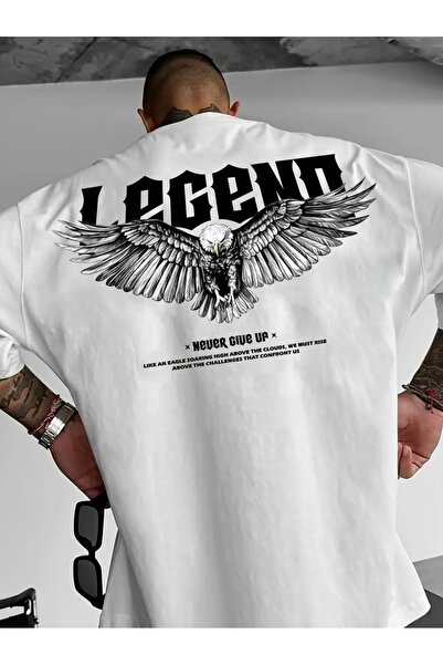 LAND MODA Ανδρικό μπλουζάκι Streetwear Graphic Tee - "Ποτέ μην εγκαταλείπεις ...