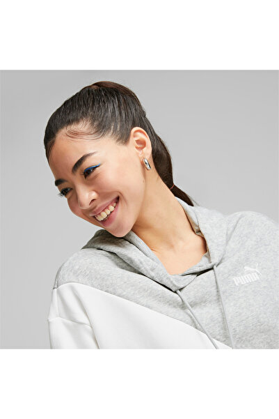 Puma Womens POWER Cat Hoodie Sweatshirt - Gray