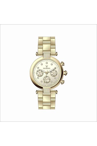Raymond Rym-81008 Women's Raymond Watch with Functions - Stainless Steel - 2 Years Warranty