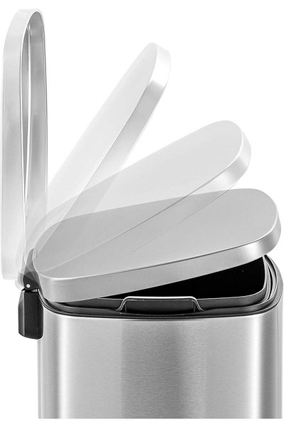 Crocodile تمساح Stainless Steel Dustbin, 12 Liter / 3.1 Gallon Capacity, Soft-close Lid