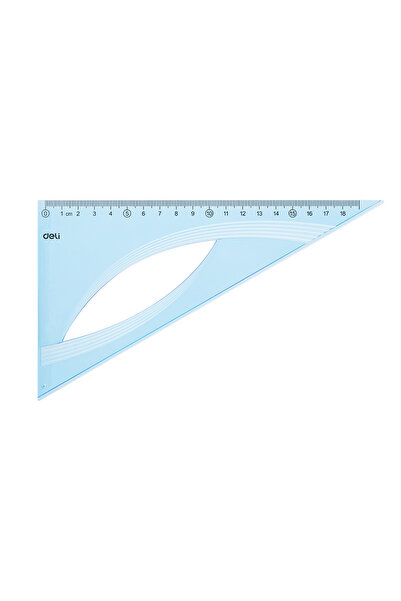 Deli Set pătrat de masă 18cm 60 grade Albastru Transparent Deli