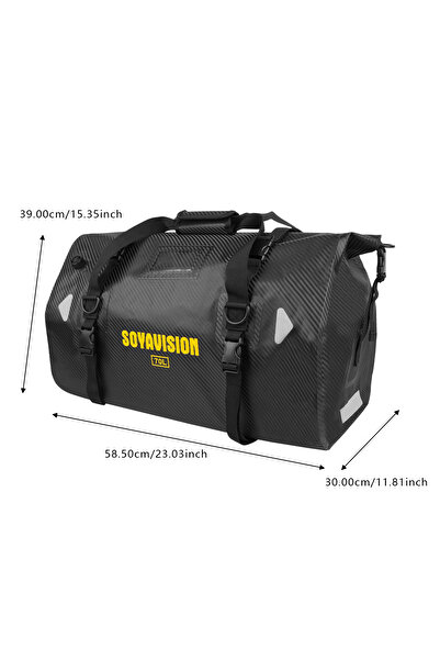 Choice حقيبة دراجة نارية جافة من ألياف الكربون سعة 70 لترًا مقاومة للماء وحقي...