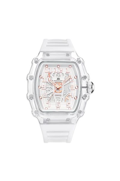 Kenneth Scott Men's Analog White Dial Watch - K25009-SSWW
