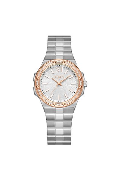 ECSTACY Women's Analog Silver Dial Watch - E24502-SBSSK