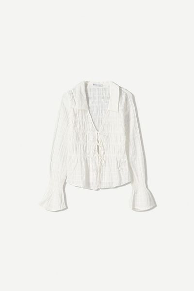 Bershka Rustic gathered shirt