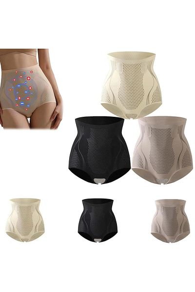 AY'S SHOP ONLİNE Women's Ionizer Seamless High Waist Corset Panties, V-Control Enhancing Butt Firming Panties Corset