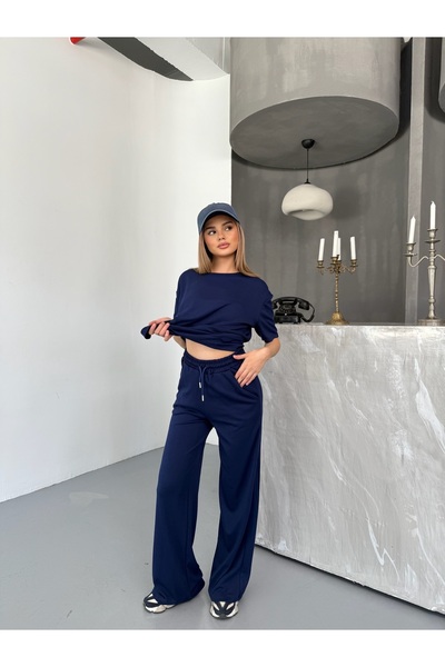 Tarz Cool Kadın Modal Kumaş Kısa Kollu Eşofman Takımı Yumuşak/Esnek – Rahat Alt-Üst Takım