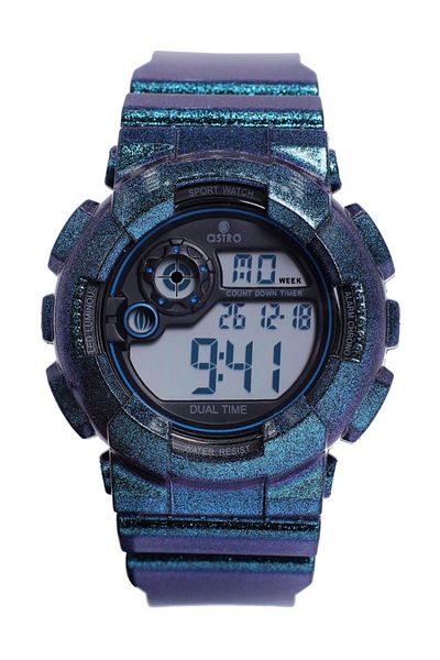 Astro Men's Digital Grey Dial Watch - A21902-PPLB