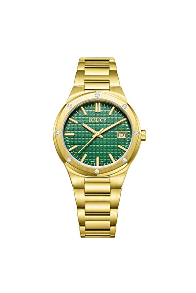 ECSTACY Ecstacy Women's Analog Gold Dial Watch - E23509-GBGG