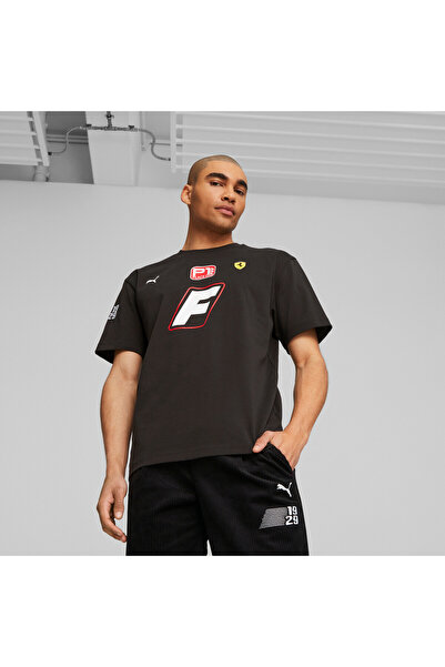 Puma Mens Scuderia Ferrari Race Garage Crew T-Shirt - Black