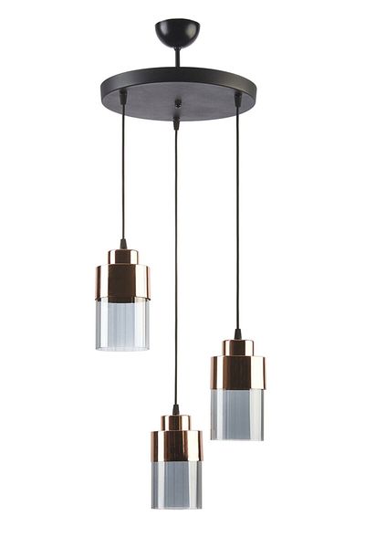 Modavize Mike Special Design - 3-Piece Black Pendant Lamp Chandelier Set with Modern Rose Detail for Living Room, Kitchen, Bedroom