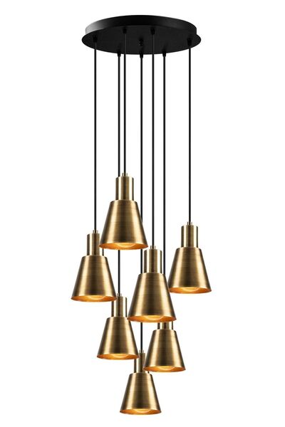 Modavize Trend Özel Tasarım Salon - Mutfak - Cafe Modern Retro 7 Li Eskitme Sarkıt Avize