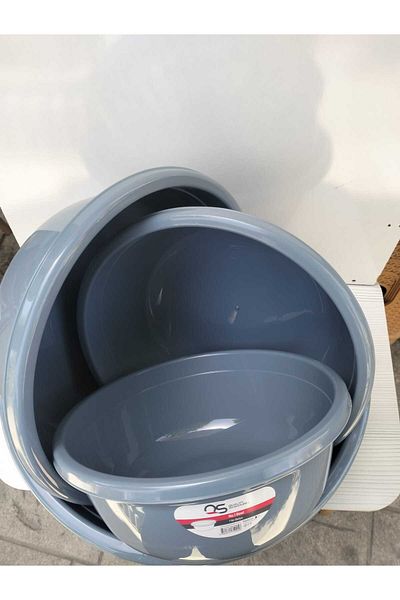 kurt41 4-Piece Mixed Vivid Color Plastic Basin Set Kitchen Container Bowl Set (5/7.5/10/15 Liters)4