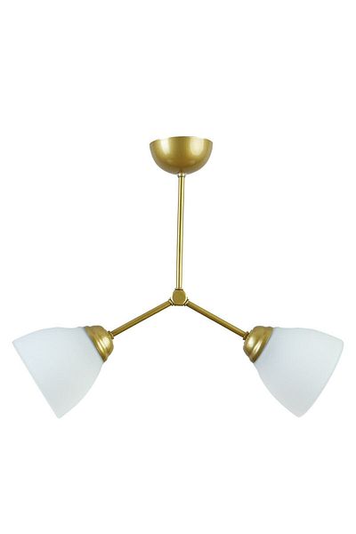 Modavize Rocco Modern Design - 150 Glass White Glass 2-Piece Chandelier Set Cafe Kitchen Living Room Antique
