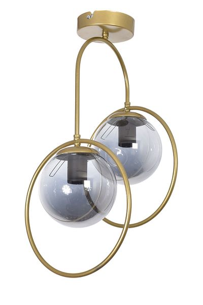 Modavize Simon Modern Living Room - 2-Piece Chandelier Set - Kitchen and Bedroom - Smoke Antique Color Body Glass