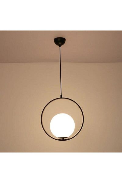 Modavize Sosa Decorative - Black and White Glass Single Chandelier - For Kitchen and Bedroom