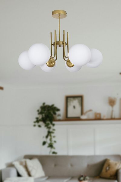 Modavize Wien Modern Design - 6-Piece Glass Antique Pendant Lamp Set Living Room Dining Room Kitchen