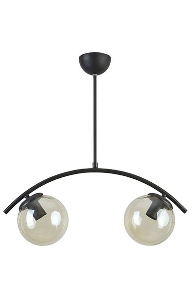 Modavize Black Honey Glass Polo Chandelier - Modern Design Set of 2 Cafe Kitchen Living Room