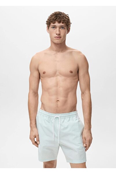 MANGO Man Gofre kumaşlı şort mayo