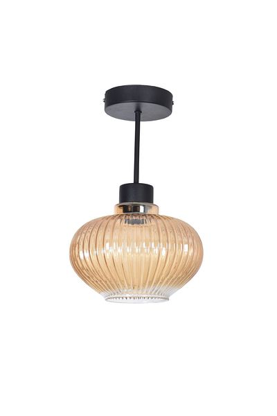 Modavize Tokyo Modern Living Room - Black Glass Kitchen and Bedroom - Single Ceiling Plate Chandelier