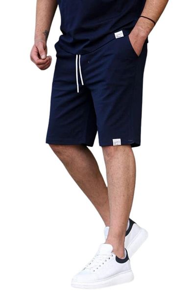 Madmext Navy Blue-Claret Red-Smoked Basic Σετ σορτς 3 τεμαχίων E7421