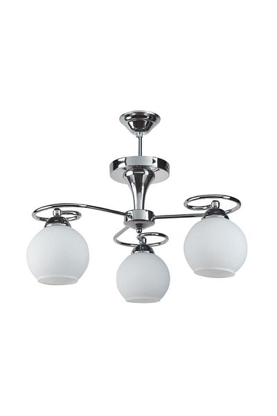Modavize Modern Chrome Glass Triple Chandelier - Living Room, Kitchen and Bedroom