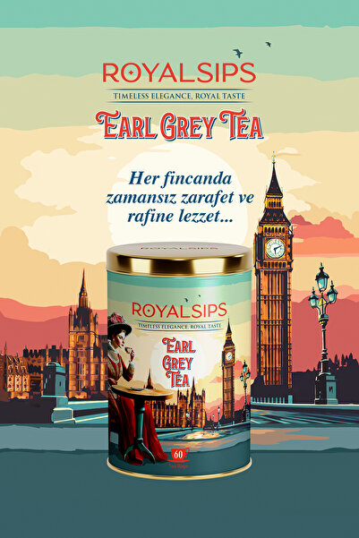 RoyalSips Earl Grey Tea 60 Süzen Poşet