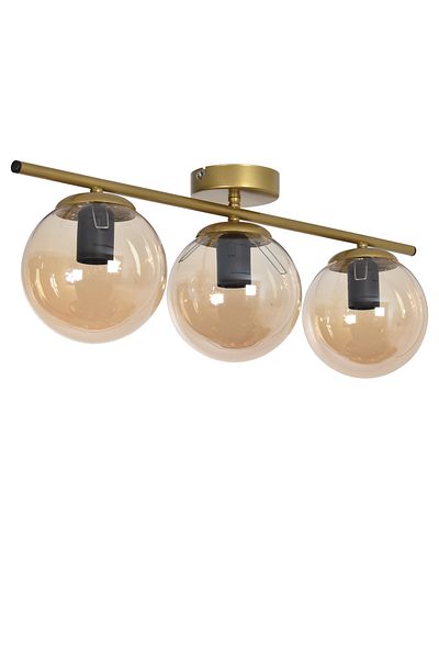 Modavize Nika Modern Living Room - 3-Piece Antique Honey Glass Chandelier - Kitchen and Bedroom