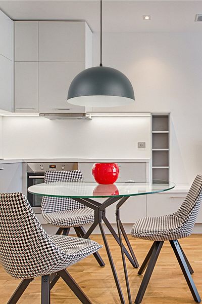 Modavize Neo Modern Decorative - Anthracite White Pendant Lamp Single Chandelier for Cafe, Kitchen, Living Room