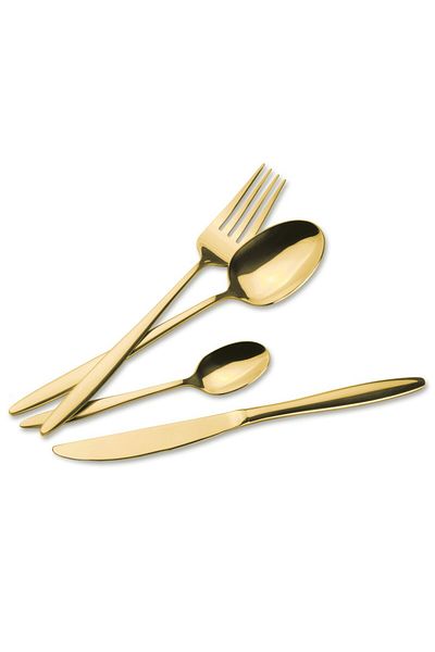 Excellent 24-piece stainless steel cutlery set GOLD