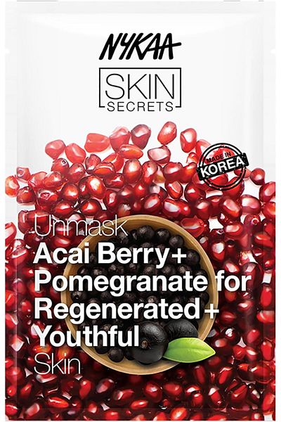 nykaa Skin Secrets Acai Berry + Pomegranate Sheet Mask