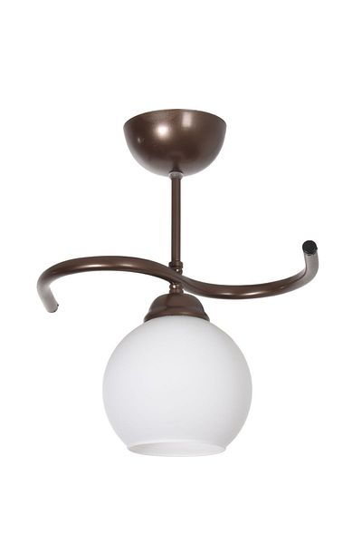 Modavize Fuji Living Room - Brown and White Glass Single Chandelier - Kitchen Bedroom Hall
