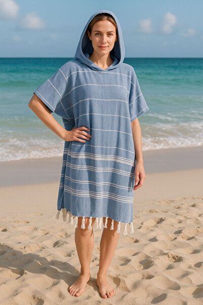 pınars منشفة الشاطئ من القطن للكبار من Peshtemal Poncho