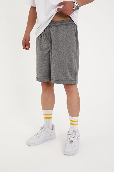 Pavotti Erkek Bermuda Şort Duble Paça Pike Kumaş (Geniş Kalıp)