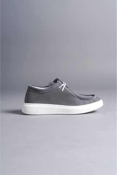 Byshoes Slw170 tornado lace-up suede men's daily sport classic shoe sbt - grey