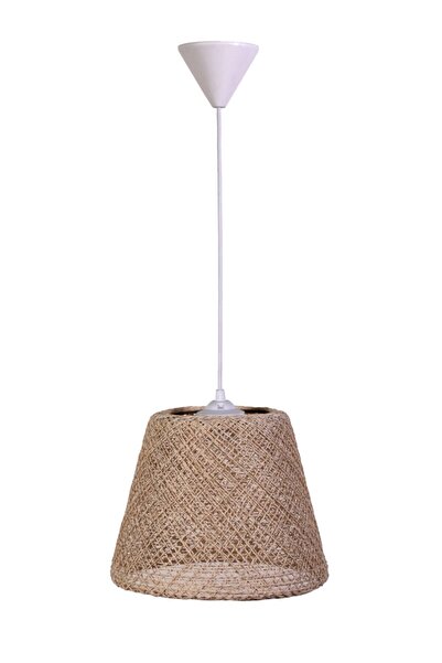 Modavize Salon - Mutfak - Cafe Hasır Keten Retro Yumak Tekli Avize