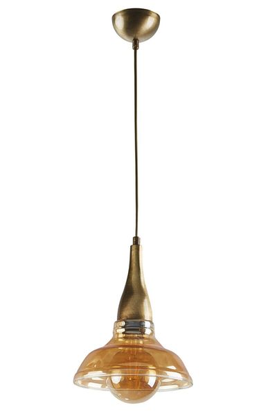 Modavize Poyraz Retro Rustic Chandelier - Kitchen and Bedroom Glass Single Pendant Lamp