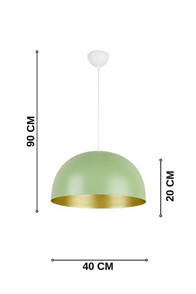 Modavize Togo Special Design Modern Living Room - Kitchen - Cafe - Children's Room Metal Green Interior Gold Single Pendant Lamp Chandelier