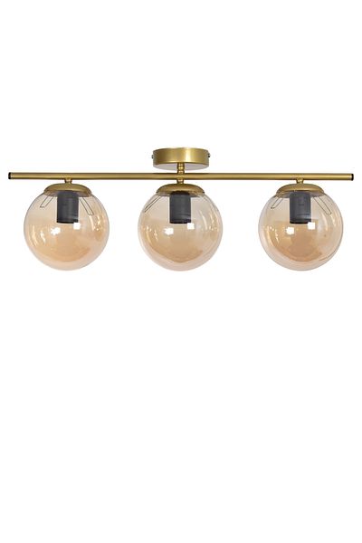 Modavize Nika Modern Living Room - 3-Piece Antique Honey Glass Chandelier - Kitchen and Bedroom