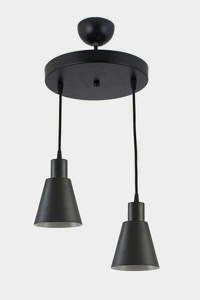 Modavize Pera Modern Black Decorative 2-Piece Pendant Lamp Chandelier - For Cafe, Kitchen, Living Room