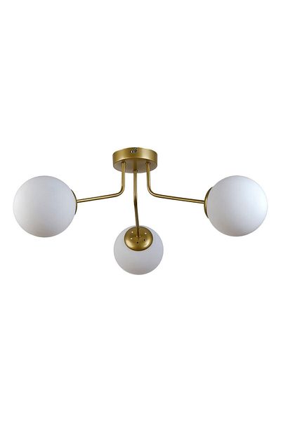 Modavize Flora 3-Piece Chandelier - Antique Colored White Glass, Modern Design Living Room Kitchen Bedroom
