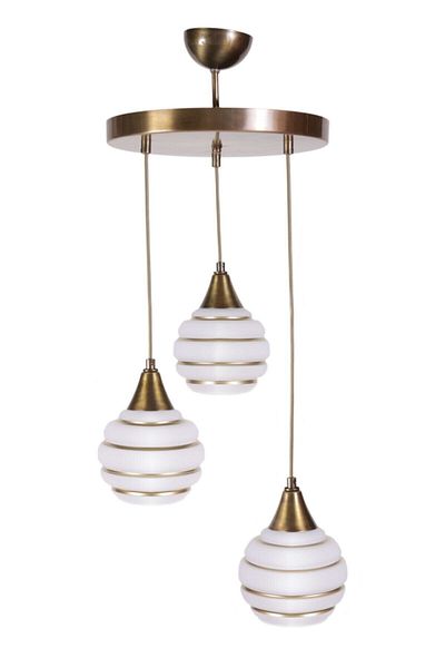 Modavize Modern Living Room 3-Piece Antique Glass Pendant Lamp Chandelier - Kitchen and Bedroom