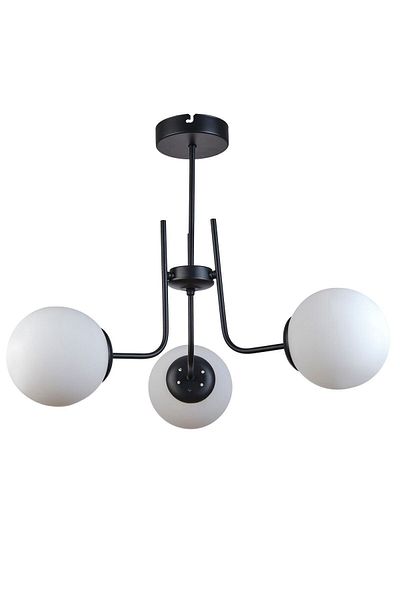 Modavize Vien Modern Design - Black and White Glass 3-Piece Bed Chandelier Kitchen Living Room Set